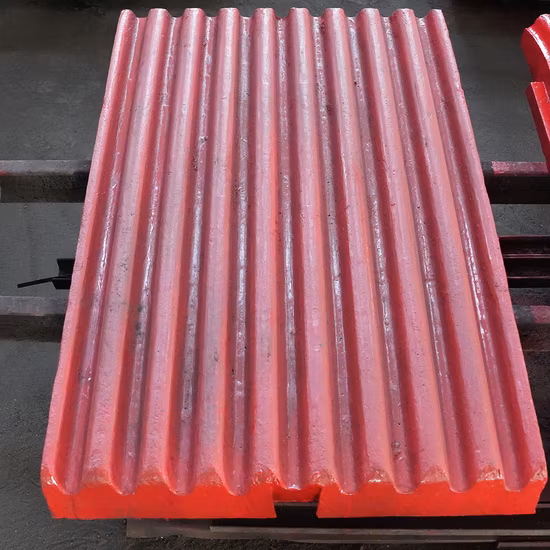 Placa de mandíbula de repuestos de trituradora de mandíbula de acero de fundición con alto contenido de manganeso