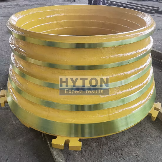 Piezas de trituradora de equipos de minería traje cóncavo de manto para GP500