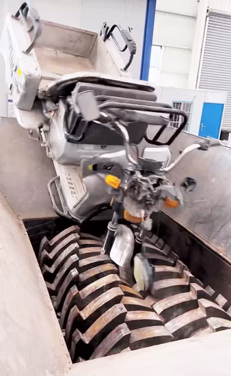 Trituradora de latas de metal de acero y hierro, cable de cobre eléctrico de reciclaje de alambre de cobre de chatarra de doble eje